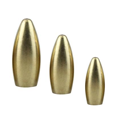 China Brass Sinker 1.5g 3.5g 5g 7g 10g Copper Ball Ellipse Weight Fishing Tackle Fishing Texas Rig for sale