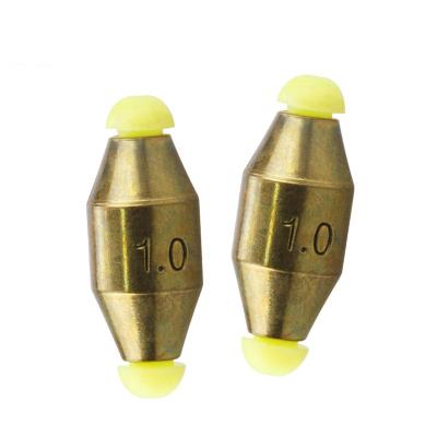 China MINGDIO 1.0g-10g Gold Brass Color Fishing Balance Copper Sinkers Customizable Fishing Tackle for sale