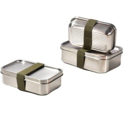 China Professional 1650ml school food container organizers japan bento sus 304 stainless steel custom rectangular lunch box portable for sale