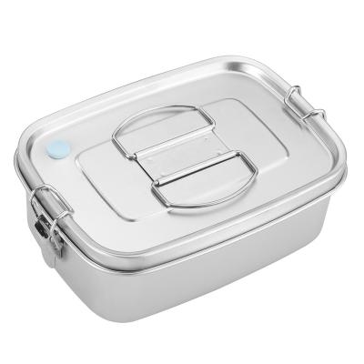 China Freshness Keeping Kids Double Layers For Bento 304 With Deck Stainless Steel Compartment Insulated Stackable Lunch Box for sale