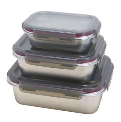 China Freshness Preservation Steel Storage Storage Box Crisper Food Container for sale