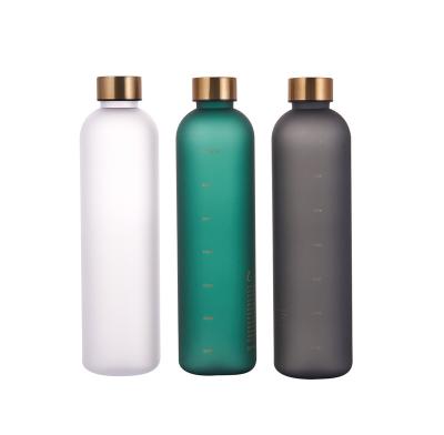 China Viable Most Popular Durable Healthy Hot Fitness Frosted Outdoor Sports Water Bottle Space Plastic Cup Water Cup Sports Bottle for sale