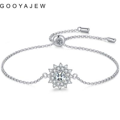 China New Diamond Test Passed Jewelry Women S925 gift 031 from vintage GOOYAJEW really 0.5ct D Moissanite 925 Sterling Silver Bracelets 2021 for sale