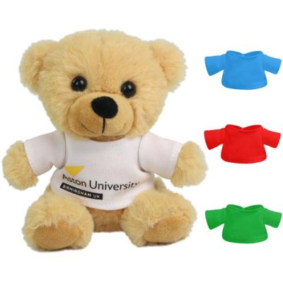 China Custom Logo Plush Mini Plush Soft Toy Teddy Bear With T-shirt For Promotion Gifts for sale