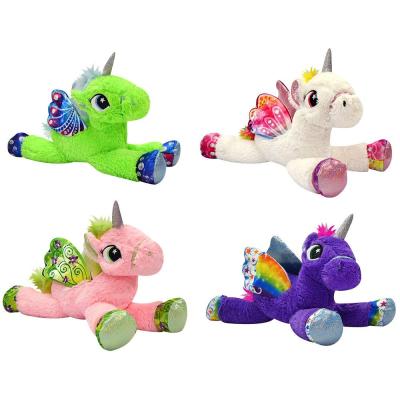 China Plush Unicorn Pony Stuffed Animal Toys Magic Valentine's Day Stuffed Animal Novelty for sale