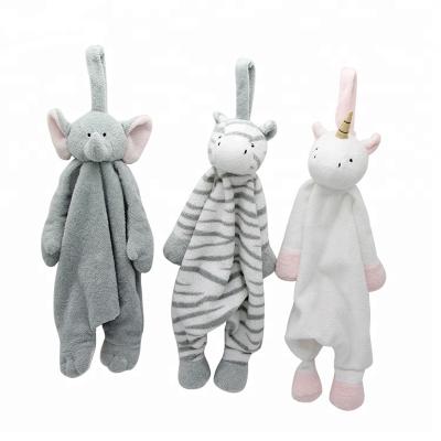 China Wholesale Soft Plush Baby Comforter Blanket Toy Plush Baby Towel Covering Toy for sale