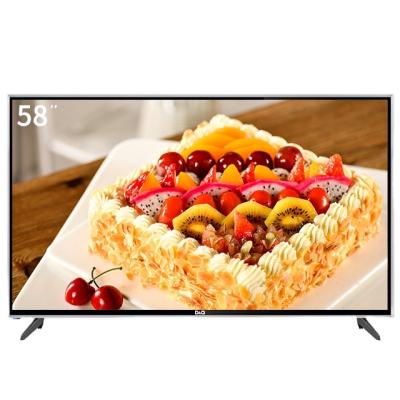 China Hotel TV LED TV 58 inch Flat Panel LED Television for Hotel Smart TV 4K Tempered Glass Android Smart Television for sale