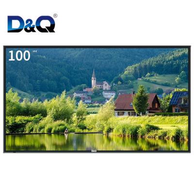 China Hotel TV D&Q TV-100 Inch Advertising Digital Signage LED Screen With WiFi Smart TV for sale