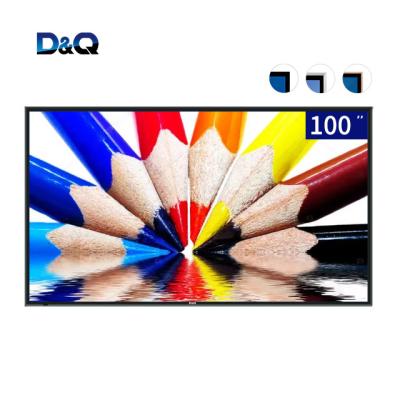 China Hotel TV D&Q TV OEM 100 inch 4k UHD Smart Android 9.0 Large Multi Media 4K Led TV for sale