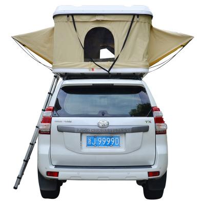 China ABS Hard Top Car Roof Tent 2 or 3 Persons Hard Shell Manual Hydraulic Vertical Retractable Shell Tent Upright Tying Type Outdoor Camping Equipment for sale