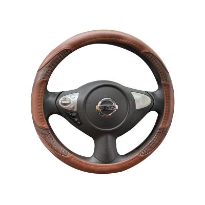 China Universal Leather Steering Accessories Smart Animal Design Pattern Wheel Cover Durable Interior Decoration Streamers for sale