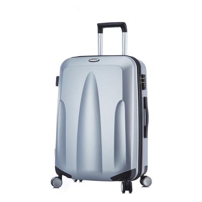 China Hard PC OEM PC Carry On Gray 24Inch Business Suitcase For Travel Business Luggage Trolley for sale