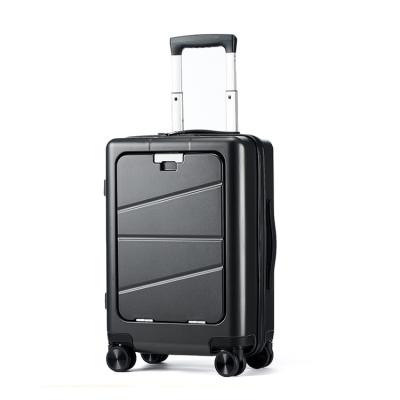 China High Quality PC Front Open Business Check In Luggage Travel Carry On Suitcases for sale