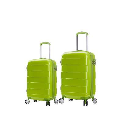 China PC Factory Travel Zipper TSA Lock SWheels Hard Shell 2pcs Travel Boarding Suitcase Sets for sale