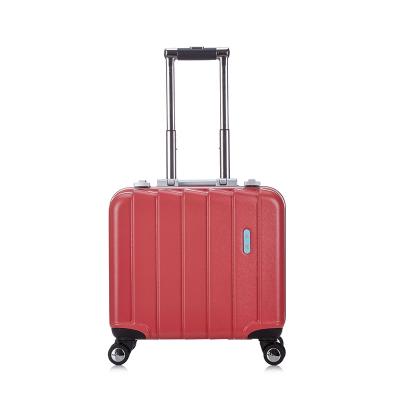 China Red Small TSA PC+ABS Urben Lock PC Frame Hard Aluminum Shirt Case Universal Sports Trolley Case for sale