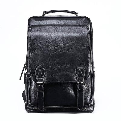 China PU Handle Large Capacity Travel Laptop School Bag Waterproof Custom Leather Thickened Outdoor Backpack for sale