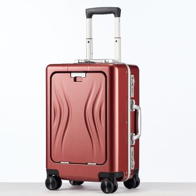 China 2022 Hot Selling PC Business Open Front Luggage For Laptop Boarding Carry On Travel Luggage Suitcase for sale