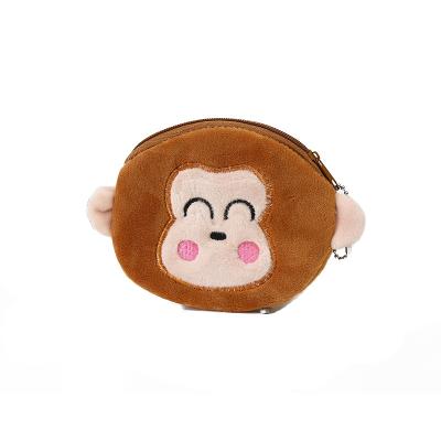 China Custom Plush Cartoon Lovely Monkey Fashion Mini Panda Plush Design Wallet Coin Bag Key Bag Soft Cute Animal Pendant Panda Purse for sale