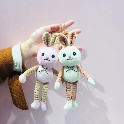 China Custom Cute Plush Toy High Quality Wholesale Ears Rabbit Long Plush Toy Can Be Customized Key Chain Hanging Plush for sale