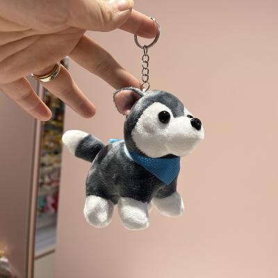 China New Custom Factory Price Custom Scarf Plush Dog Wholesale Cute Hanging Stuffed Plush Toy Key Chain for sale