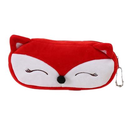 China Schools & Offices wholesale cartoon fox shape student station box plush case pencil case plush fruit animal animal purse directly for sale