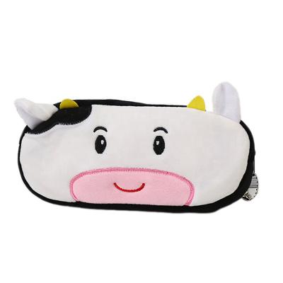 China Schools & Offices wholesale animal cow shape student stationation box plush case pencil case plush animal fruit purse directly for sale