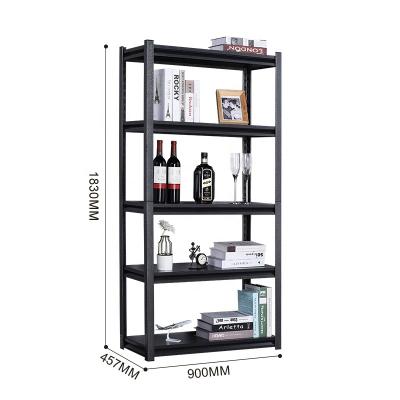 China Modern Fashion Hot Sale Boltless Shelves Black four-layer racking shelves storage for sale