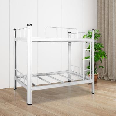 China Adjustable (other) hot sale commercial furniture  staff use metal tube frame bunk bed modern design steel bed for sale