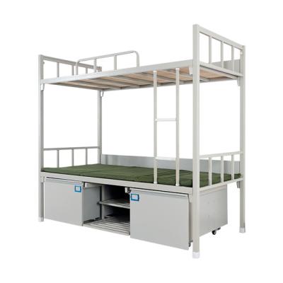 China Adjustable (other) Cheap Price Best Quality School Furniture Dormitory  Bunk Bed with Cabinet  for Student for sale