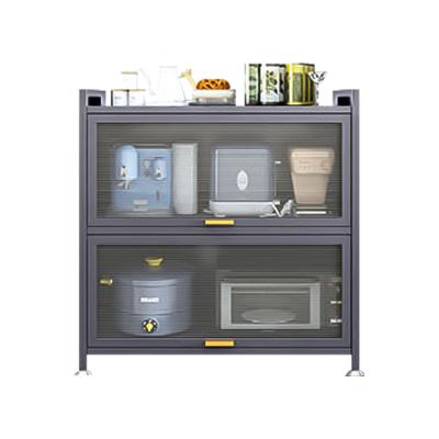 China PANEL 2023 new design metal storage units 2 layer cabinets kitchen for sale