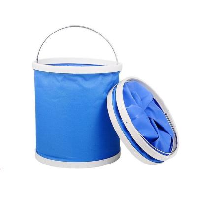 China Outdoor Car Folding Bucket Car Wash Tool Fishing Bucket Car 9L Bucket for sale