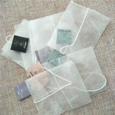 China Wholesale Fiber Triangle Tea Corn Mesh Pyramid Empty Tea Bag With String And Label for sale