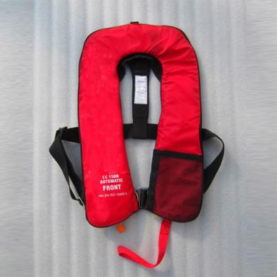 China 150N Auto Inflatable Adult Life Jacket Vest With Safety Harness & Lifeline for sale