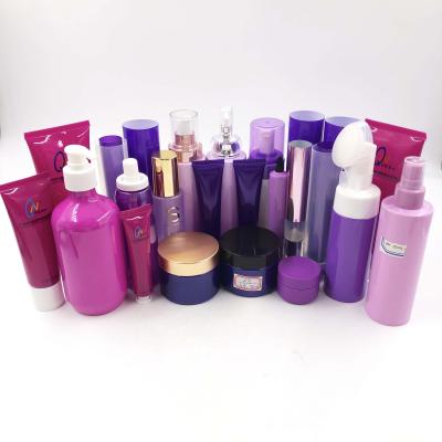 China Purple 20g Cosmetic Luxury Plastic Jars Cosmetic Containers And Face Cream Jars Skin Care Packaging Eco Friendly With Screw Lid for sale