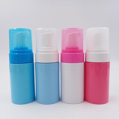 China Cosmetics Custom Empty Pink White Color 100ml 120ml 150ml PET Round Foamer Pump Packaging Soap Foam Bottle In Gold/Silver/Pink Color Pump for sale