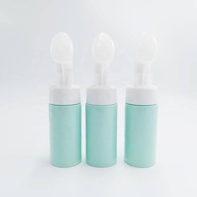 China Personal Packaging L 100ml 120ml 150ml Pet Foam Plastic Foam Bottle Custom Cosmetic Silicone Brush Facial Cleansing Bottle Foam Detergent Skin Care Bottle for sale