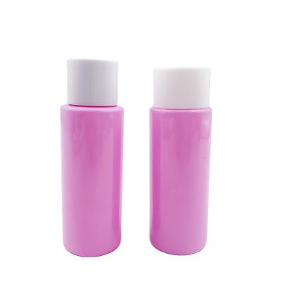 China Custom Pink Cosmetics Cosmetics Toner 60ml Bottle For PET Plastic Packaging Skin Care Set Bottles for sale