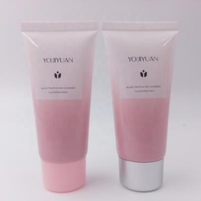 China 50ml 100ml Cosmetic Hand Cream Plastic Tubes With Pump PE ABL Cream Pink Green Plastic Tube Packaging Cosmetic Lotion Soft Tube for sale