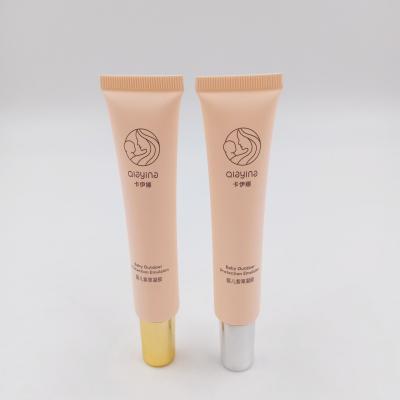 China Cosmetic Orange Color Baby Gel Empty Facial Cream Tube Cosmetic Packaging Tubes for sale