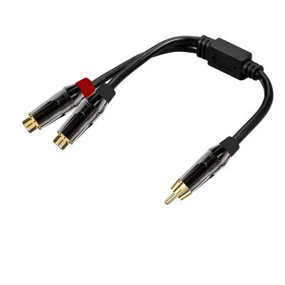 China COMPUTER Doonjiey gold plated RCA Y splitter rca male to dual female rca Y splitter adapter cable for sale