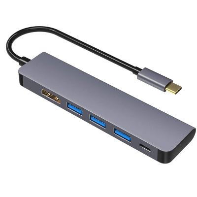 China 5 in1 HUB USB C to HDMI Adapter 4K @60hz USB 3.0 Type C HUB USB C HUB type hub for sale