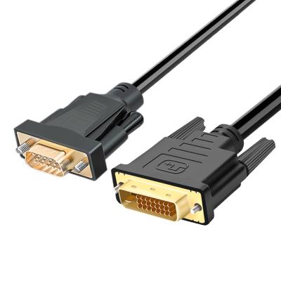 China Doonjiey High Quality 1080p COMPUTER DVI 24+1 to VGA Male to Male Adapter Converter for PC Computer dvi to VGA Cable for sale