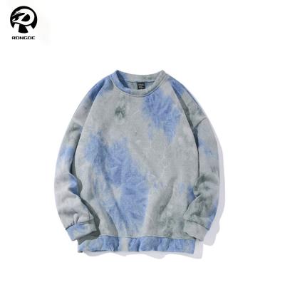 China Wholesale Custom Print Mid Length Crewneck Tie Dye Oversized Sweatshirt for sale