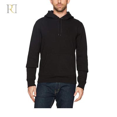 China Sustainable Custom Black Pullover 450 Gsm Flat Drop Shoulder Logo Hoodie Design for sale