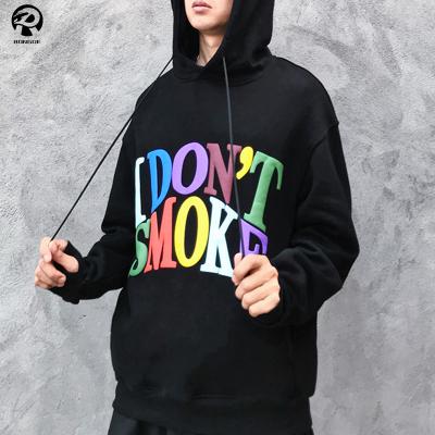 China Sweater Man OEM Breathable Custom Oversized Drawstring Cotton Foam Printing Mens Printed Hoodie for sale