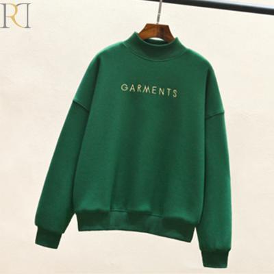 China Custom French Terry Crewneck Pullover Hoodies Sweatshirts Women Anti Shrink for sale