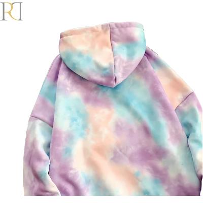 China Women 100% Cotton Streetwear Designer Tie Dye Anti-Shrink Hoodie for sale