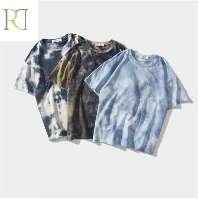 China Custom Printing Anti Shrink Embroidery Logo Cotton Tie Dye Blank T Shirts for sale