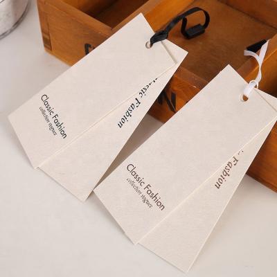 China Main Logo Recycled Design Laser Cloth Swing Tag Direct From Viable Name Paper Factory Price Hang Tags Custom Private Brand for sale