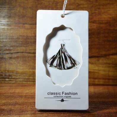 China China Fashionable Clothing Hang Tag With String Garment Apparel Fashionable Paper Label for sale